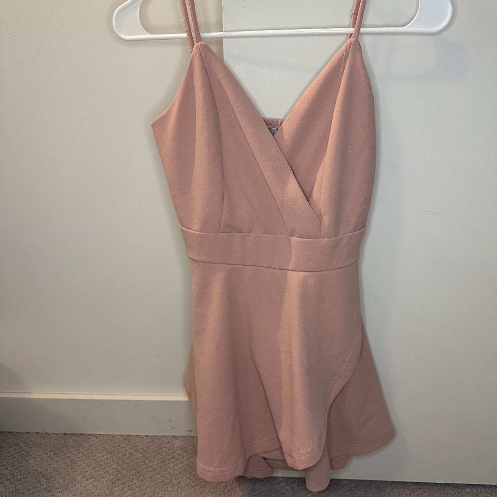 Papaya Pink Dressy Romper